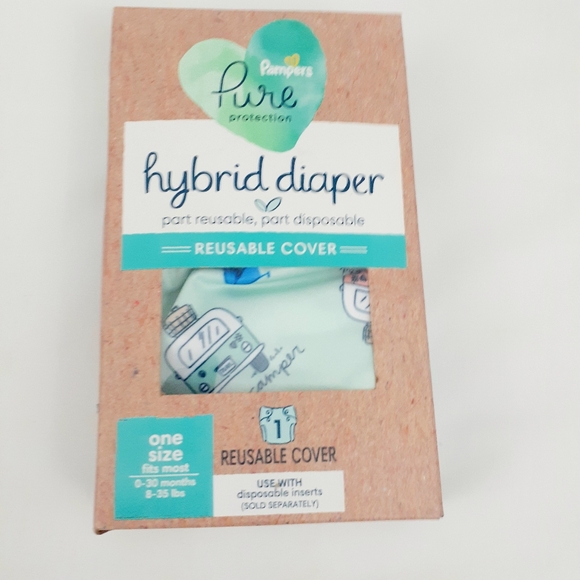 Lot of 2 Pampers Protection Pure Hybrid Diaper Reusable Cover 0-3 M - Picture 4 of 8